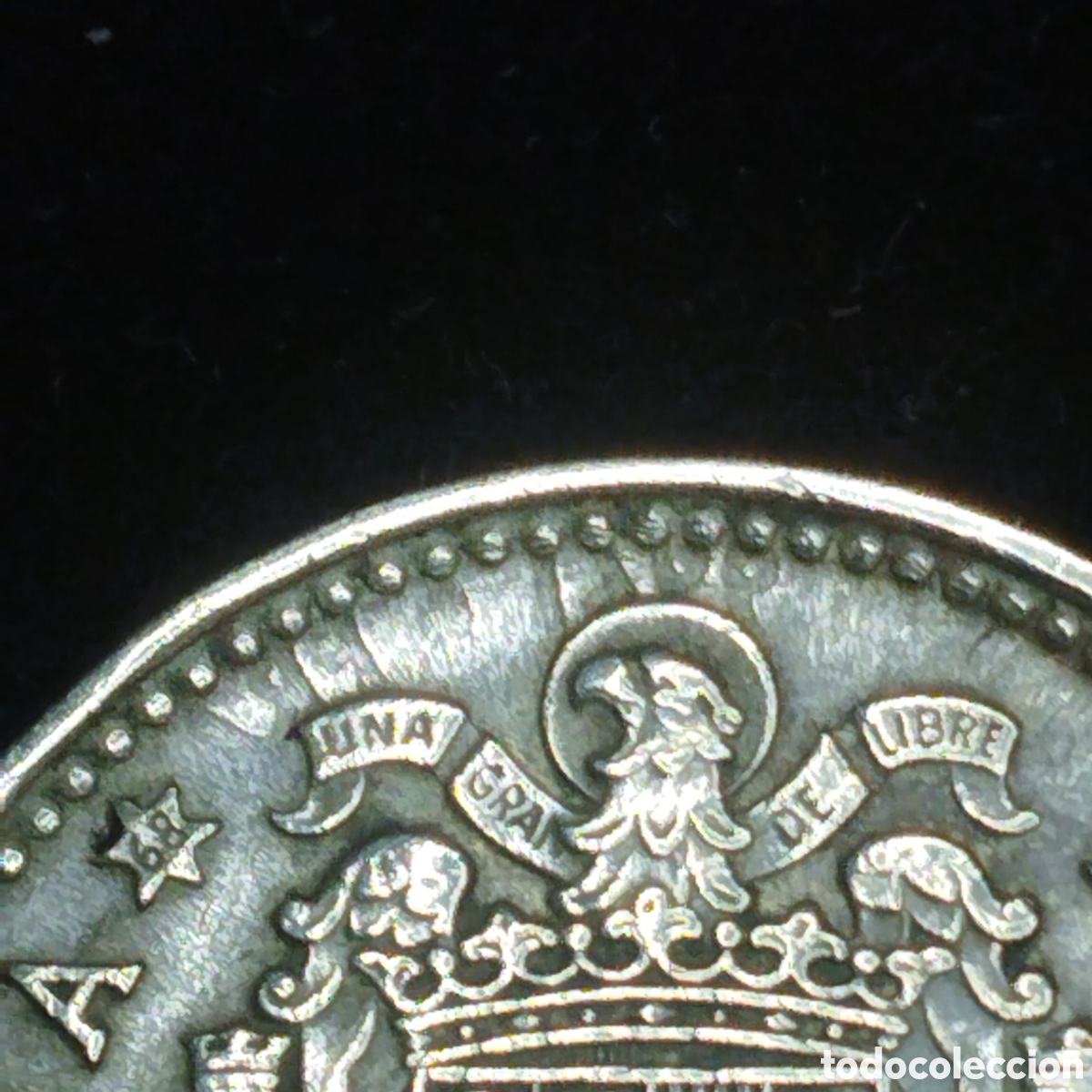 Monedas Franco: 1 peseta 1966 * 68. Error. Repintada. - Foto 3