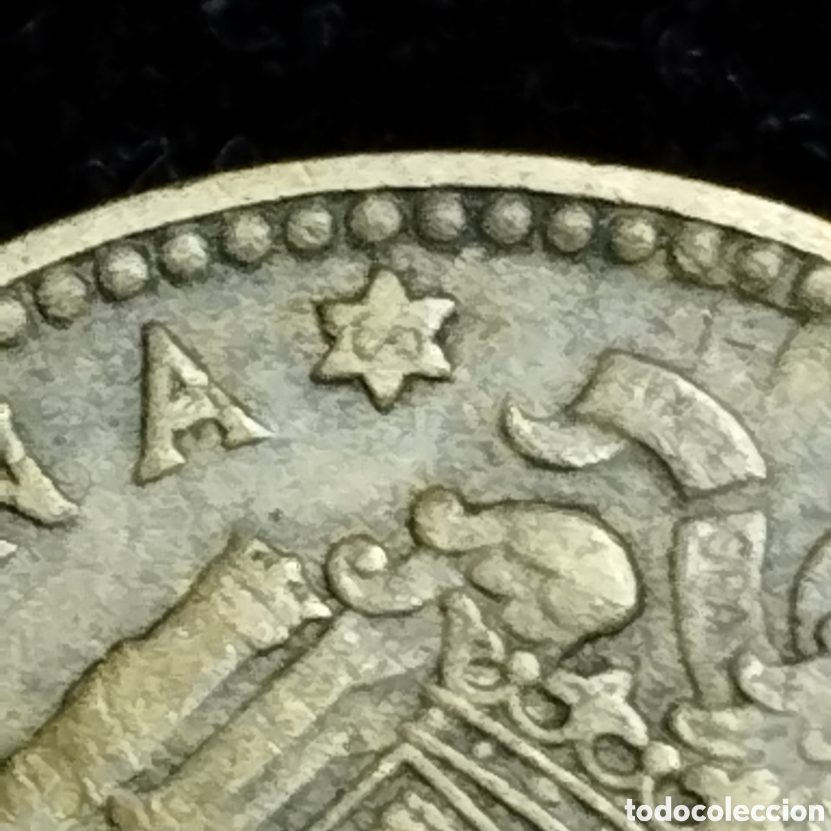 Monedas Franco: 1 peseta de 1963 * 66. Error, repintada. - Foto 4