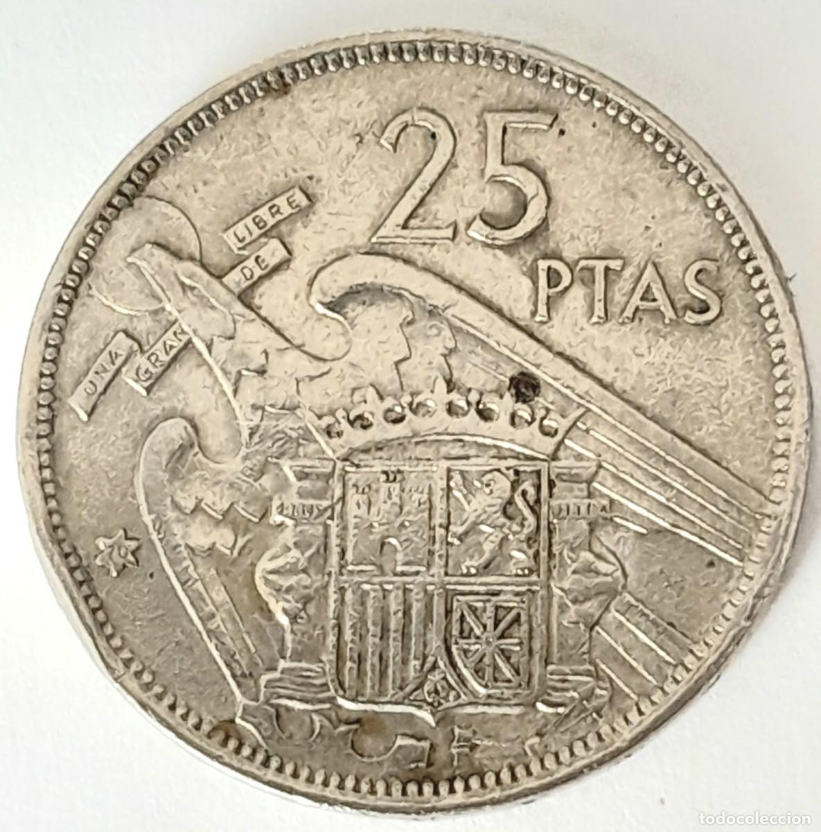 Monedas Franco: MONEDA 25 PTS 1957 *70 - Foto 1