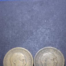 Monedas Franco: 3 MONEDAS 1 PESETA 1947 ESTRELLAS BORRADAS FRANCO ESPAÑA