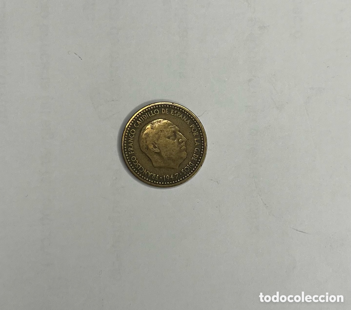Monedas Franco: Moneda de 1 peseta de 1947 - Foto 1