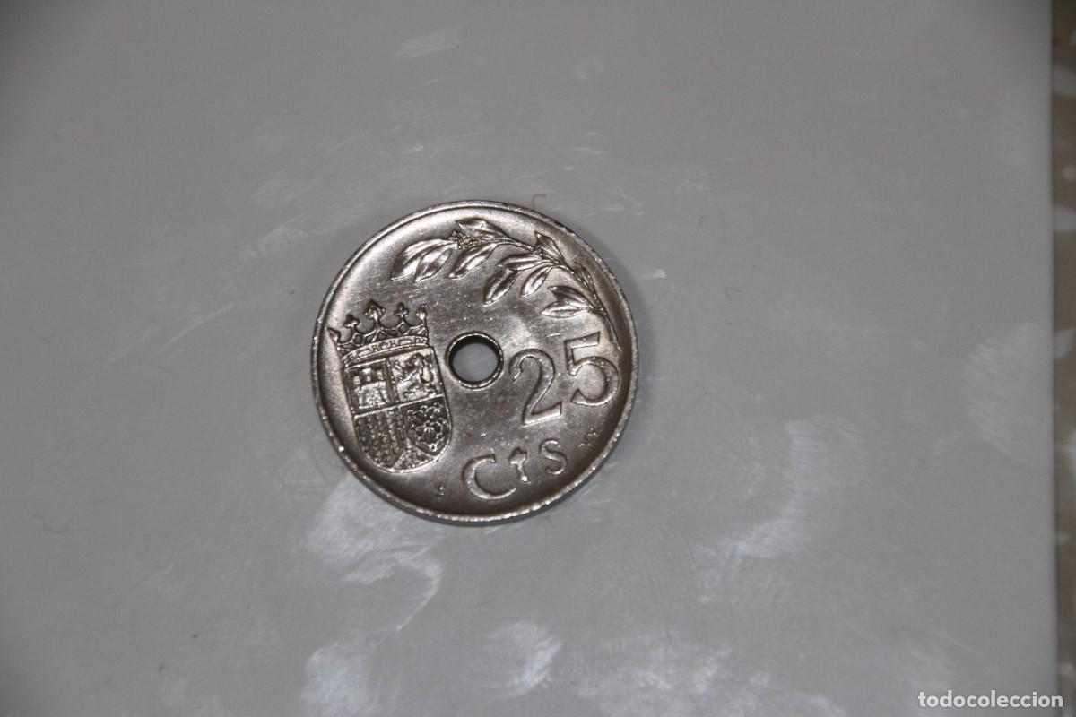 Monedas Franco: Moneda de 25 c&eacute;ntimos 1937 - Foto 2