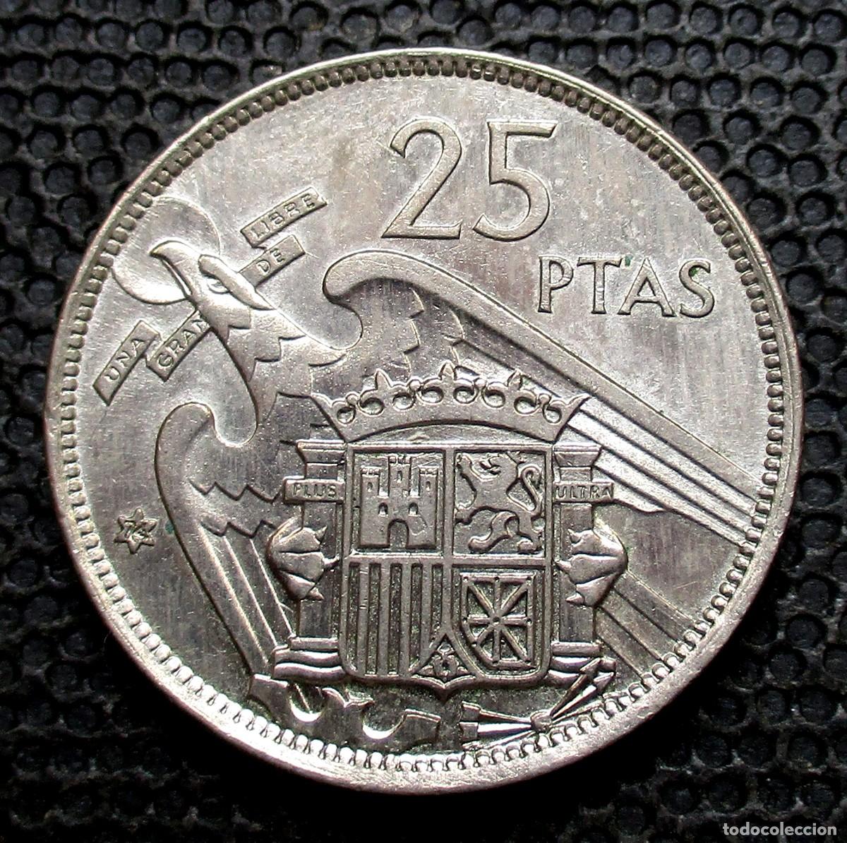 Monedas Franco: 25 PESETAS 1957 *74* EBC. - Foto 1