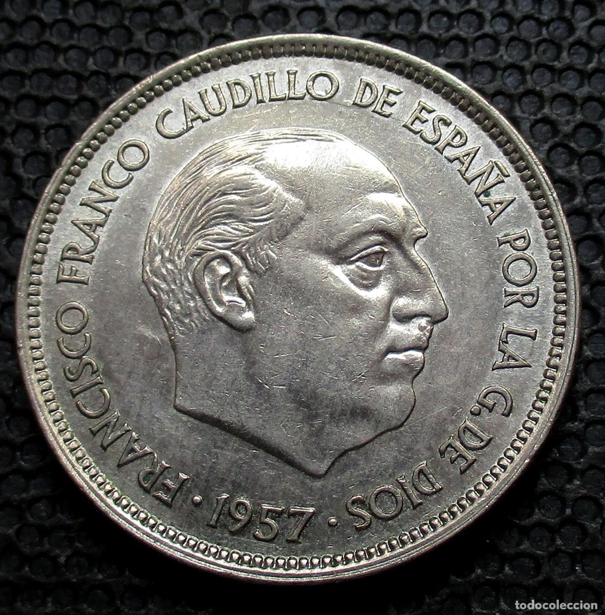 Monedas Franco: 25 PESETAS 1957 *74* EBC. - Foto 2