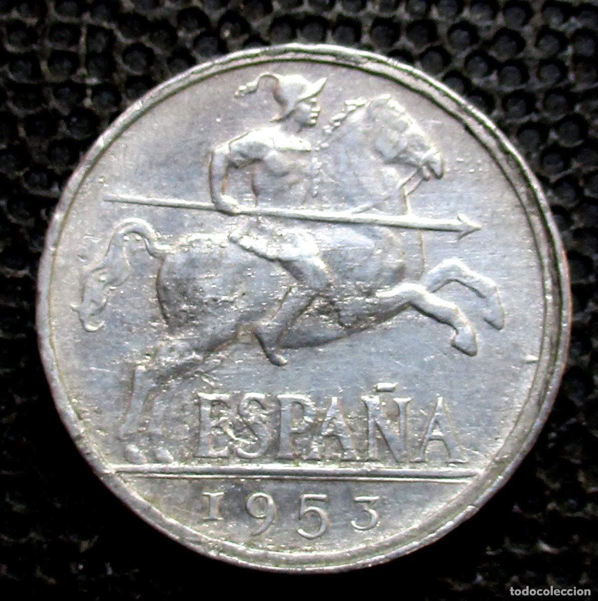 Monedas Franco: 10 CENTIMOS 1953 MBC - REF. 3 - Foto 2
