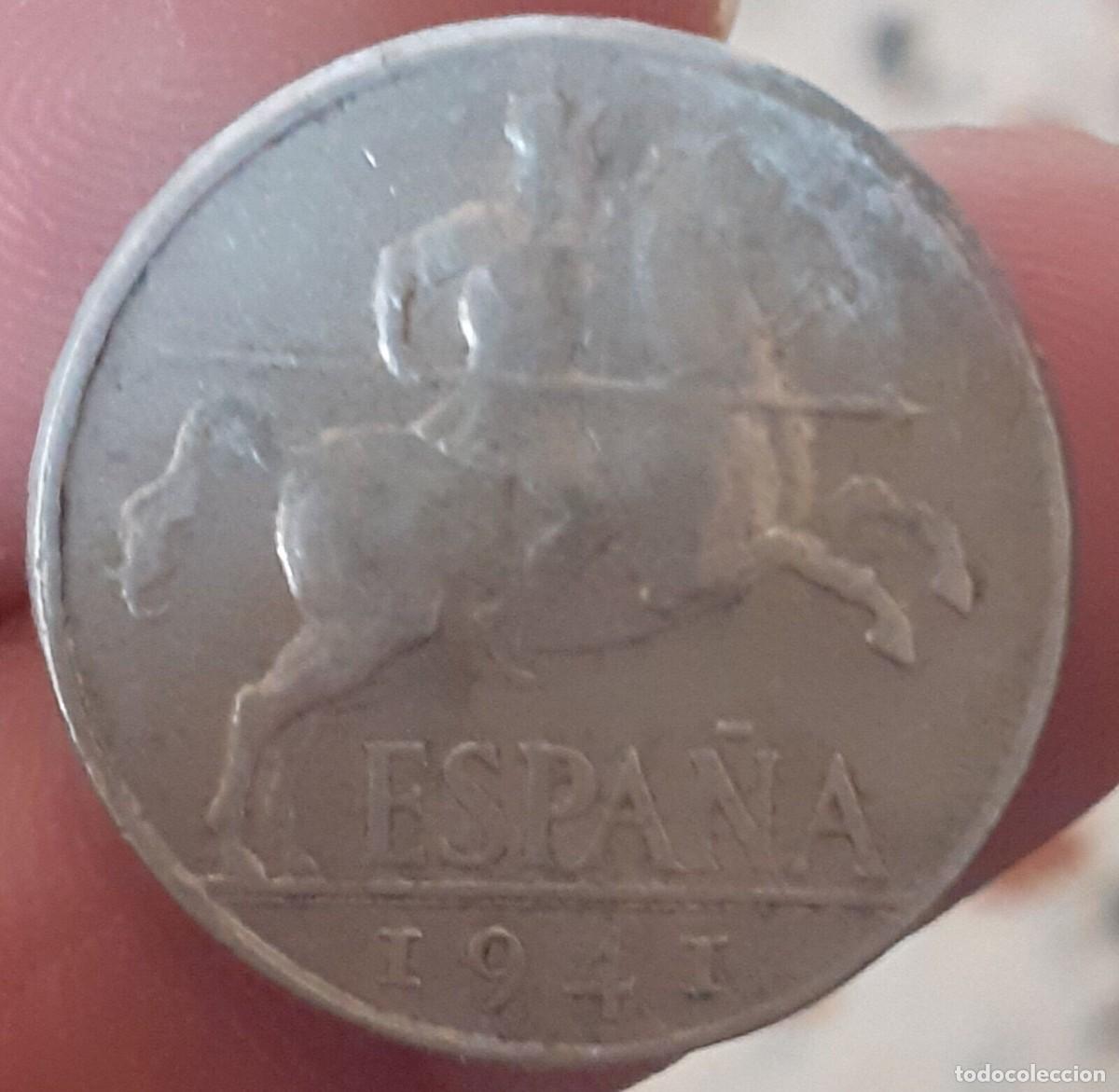 Monedas Franco: ESPA&Ntilde;A 10 CENTIMOS 1941 - Foto 2