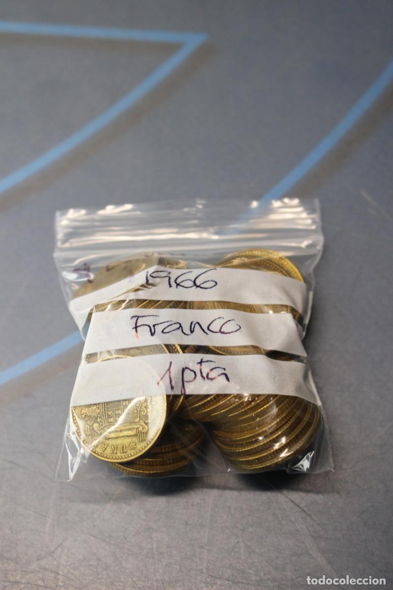 Monedas Franco: 42 monedas de 1 peseta de 1966. - Foto 4
