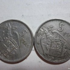 Monedas Franco: LOTE DOS MONEDAS 5 PESETAS FRANCO 1957 *68 *75