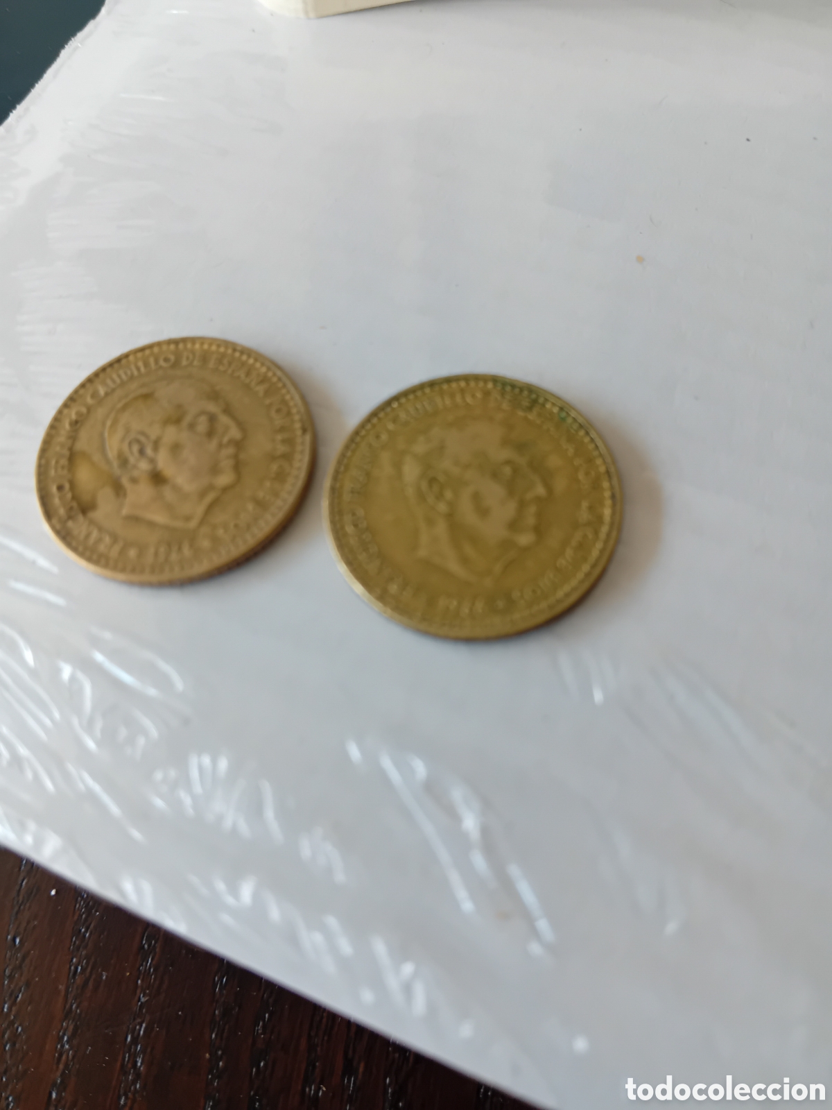 Monedas Franco: Dos.monedas una peseta 1966 - Foto 4
