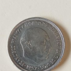 Monedas Franco: 5 PESETAS (NIQUEL) FRANCO 1957 *74
