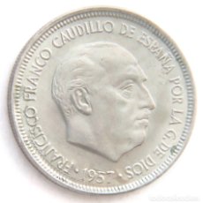 Monedas Franco: 5 PESETAS. 1957 ESTRELLA 65. SIN CIRCULAR.