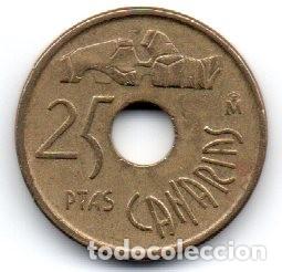 Monedas Franco: moneda de 25 ptas. canarias 1994 - Foto 1