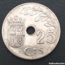 Monedas Franco: ESPAÑA 25 CENTIMOS 1937