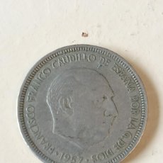 Monedas Franco: 5 PESETAS (NIQUEL) FRANCO 1957 *65