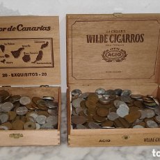 Monedas Franco: LOTE CAJAS DE PUROS LLENOS DE PESETAS