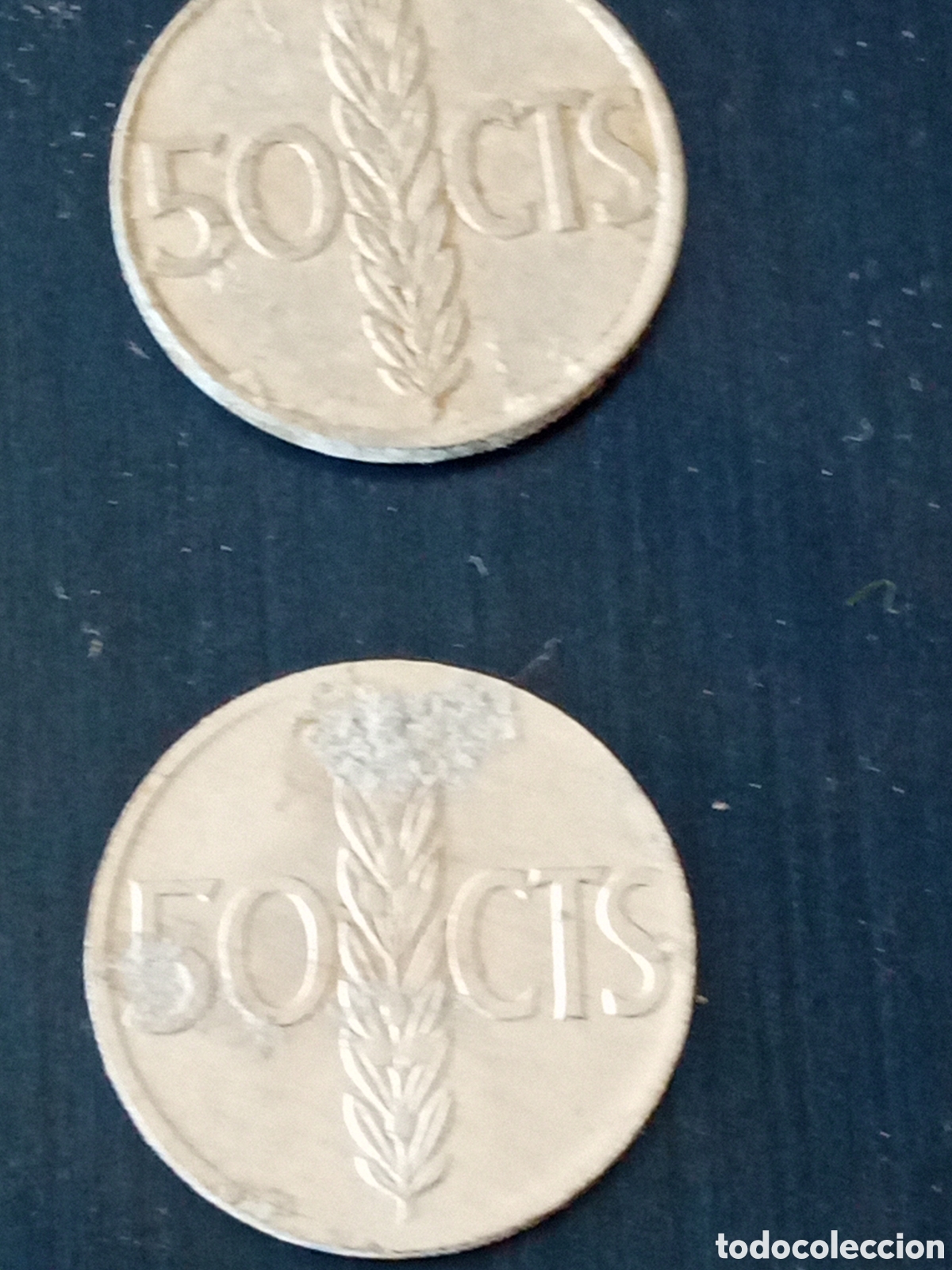 Monedas Franco: Dos monedas 50 c&eacute;ntimos 1966 - Foto 2