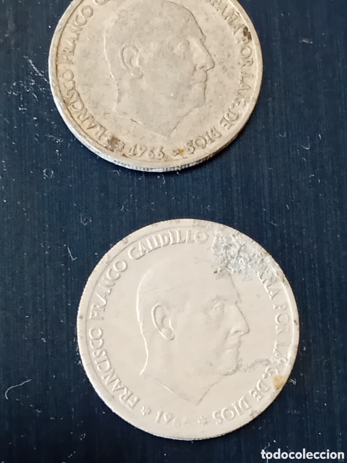 Monedas Franco: Dos monedas 50 c&eacute;ntimos 1966 - Foto 1