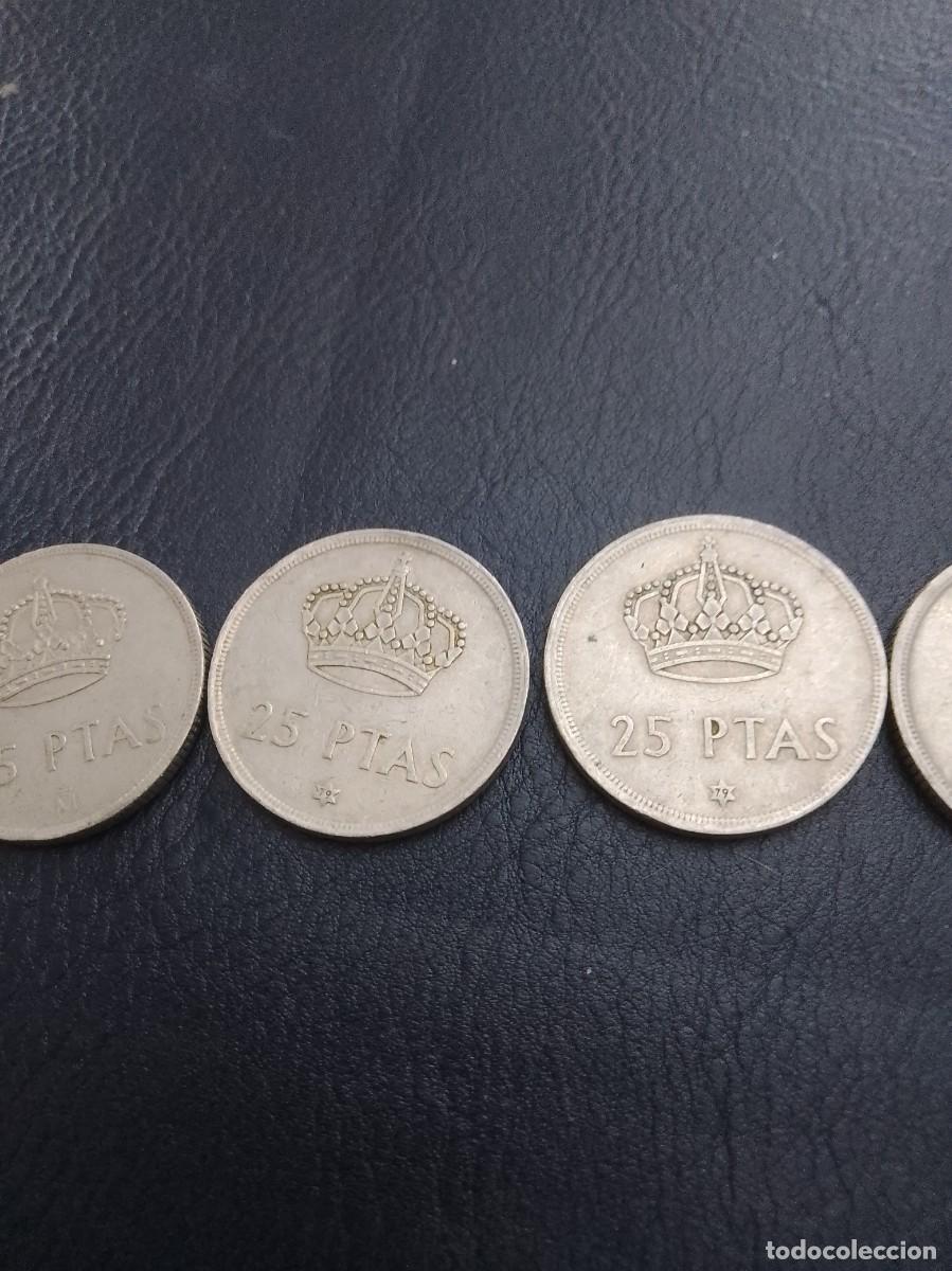 Monedas Franco: Lote de 5 monedas de 25 pesetas - Foto 4