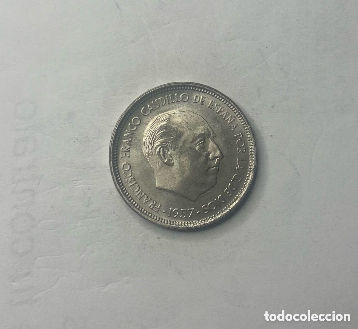 Monedas Franco: Moneda de 50 ptas sin circular de 1957*58 - Foto 1