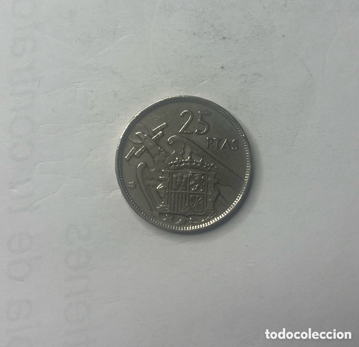 Monedas Franco: Moneda de 25 ptas de 1957*58 - Foto 2