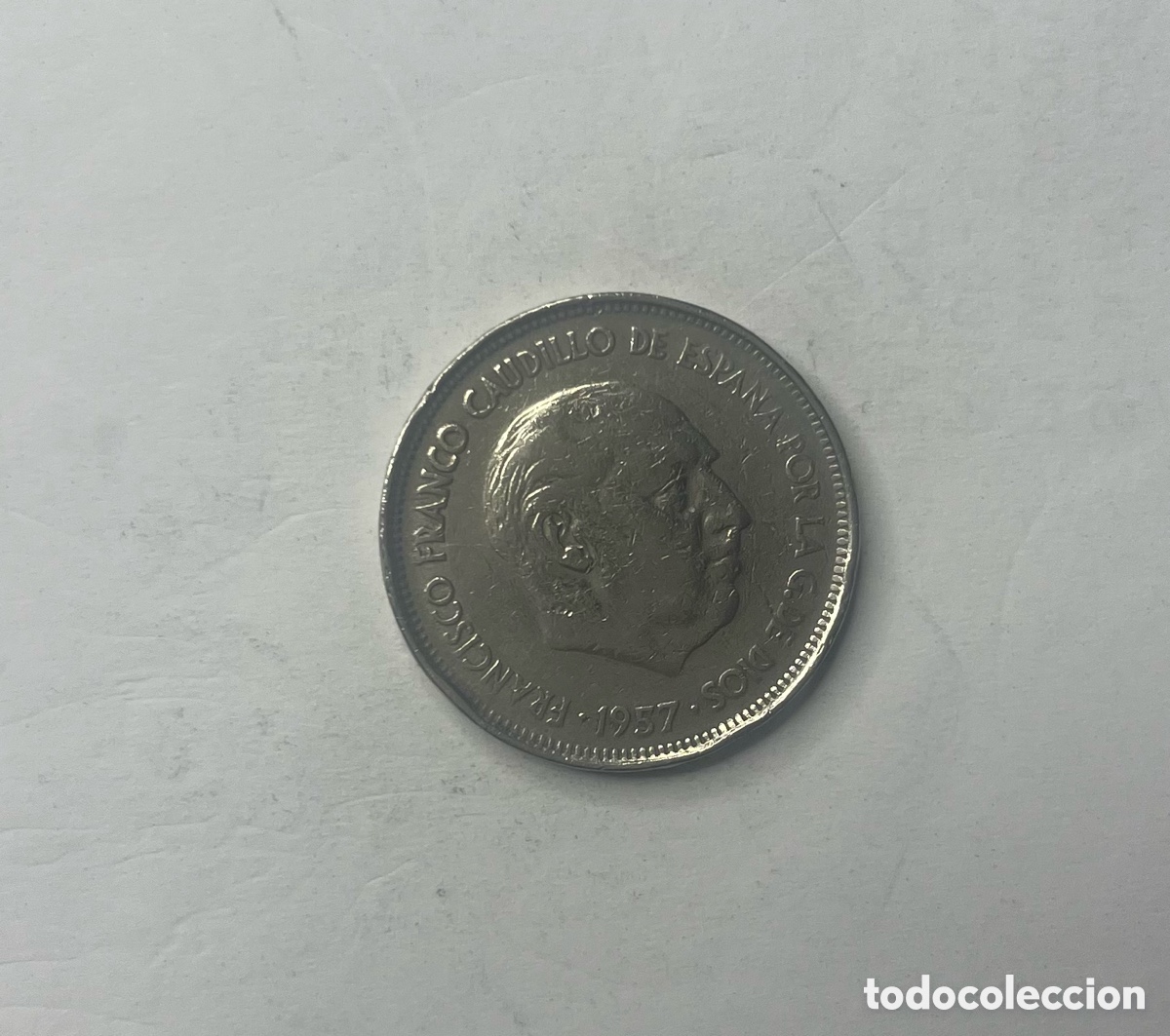 Monedas Franco: Moneda de 25 ptas de 1957*58 - Foto 1