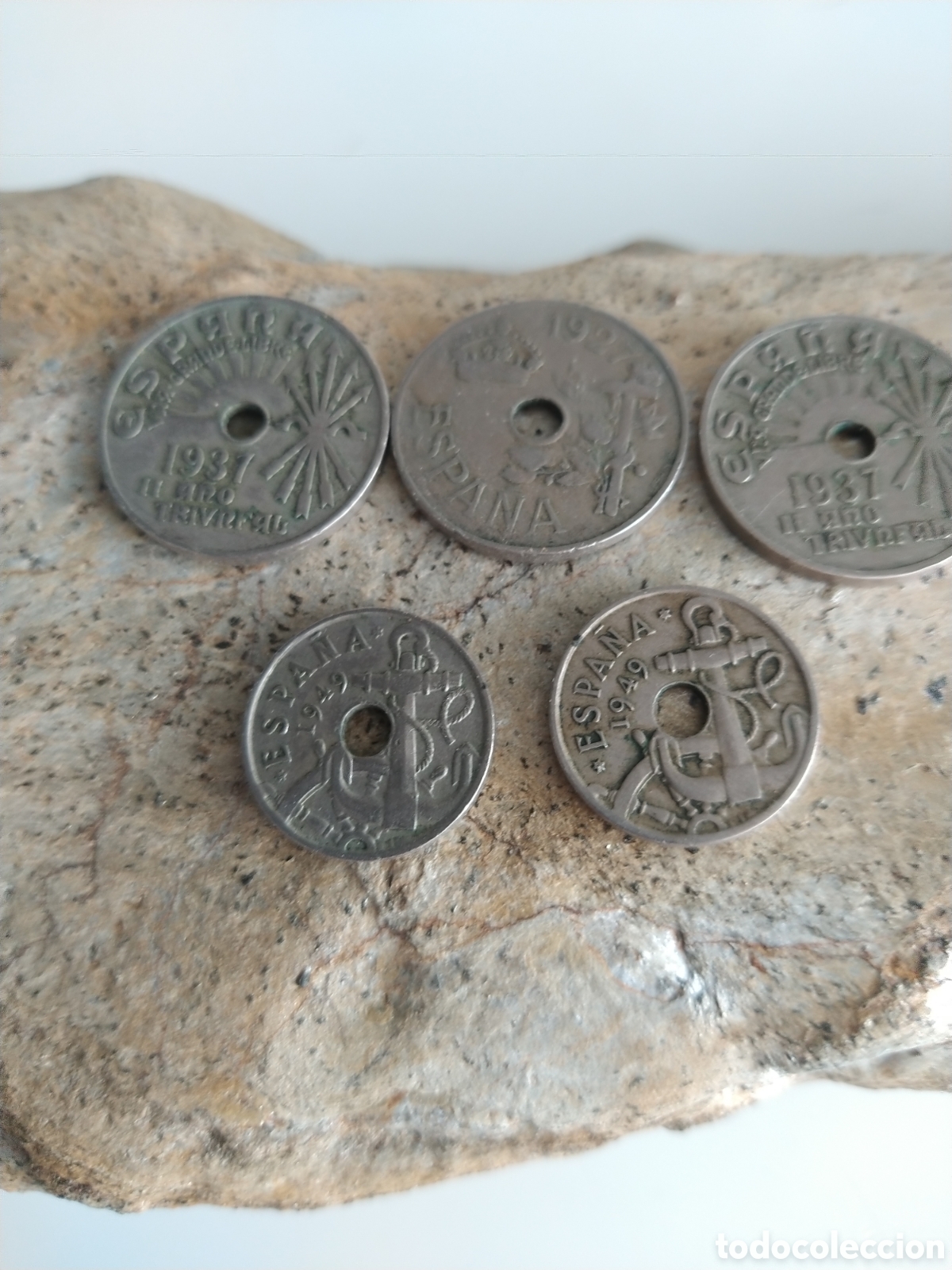 Monedas Franco: Lote de 5 monedas. - Foto 1
