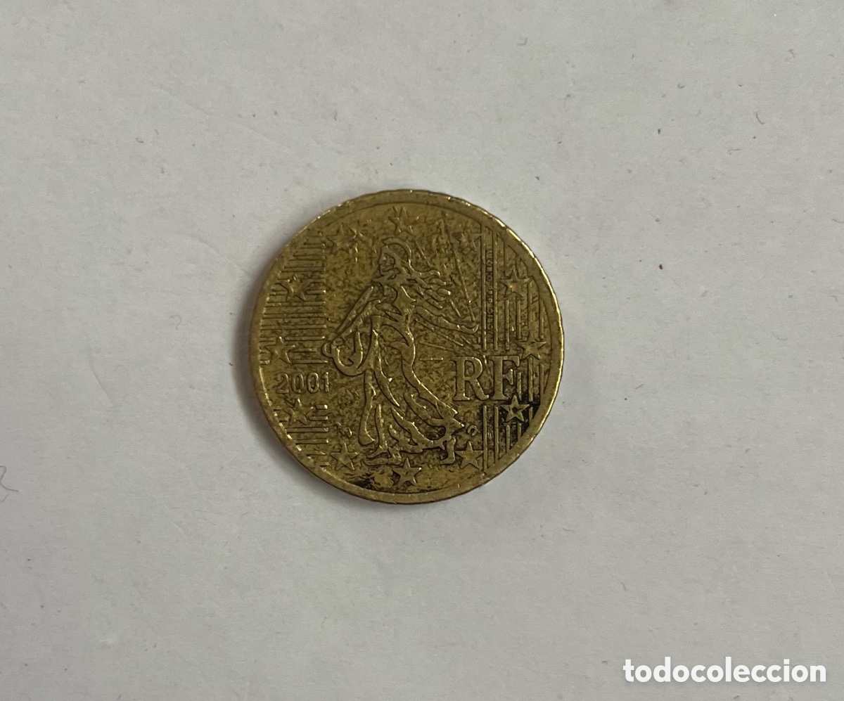 Monedas Franco: Moneda de 50 c&eacute;ntimos de 2001 Francia - Foto 2