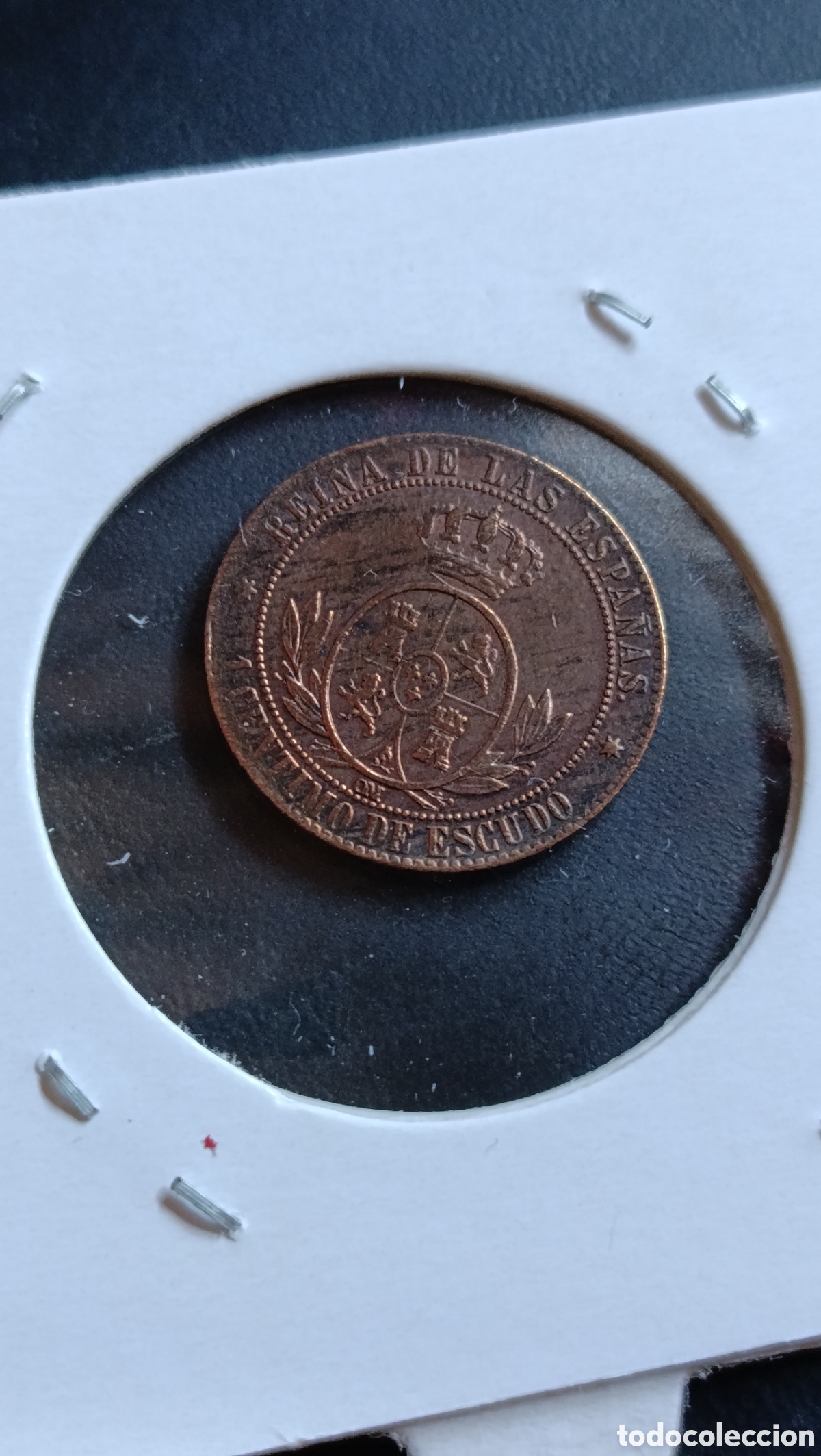 Monedas Franco: Centimo escudo Isabel 2 - Foto 2