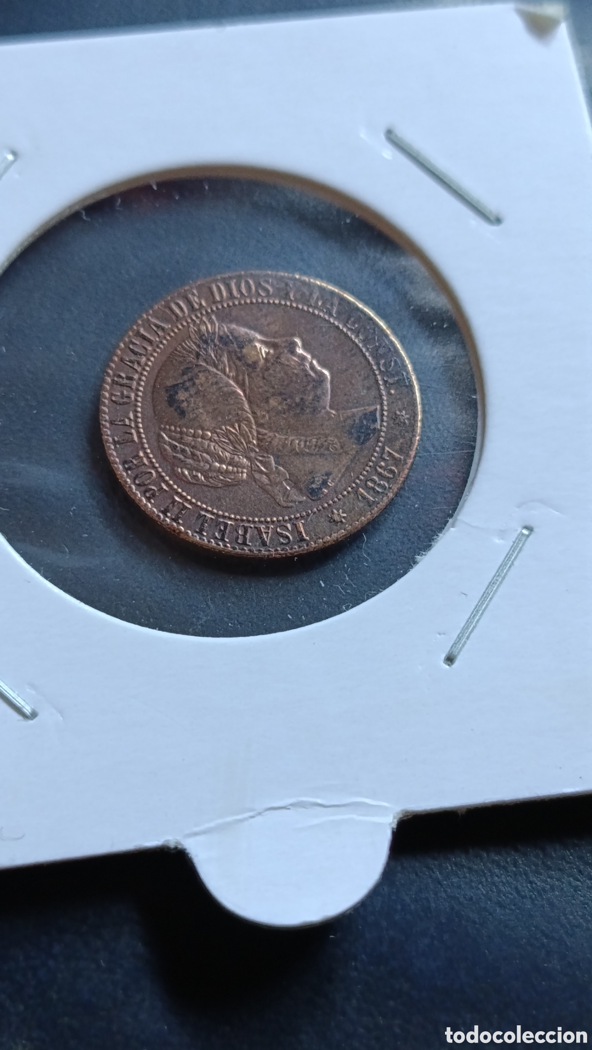 Monedas Franco: Centimo escudo Isabel 2 - Foto 3
