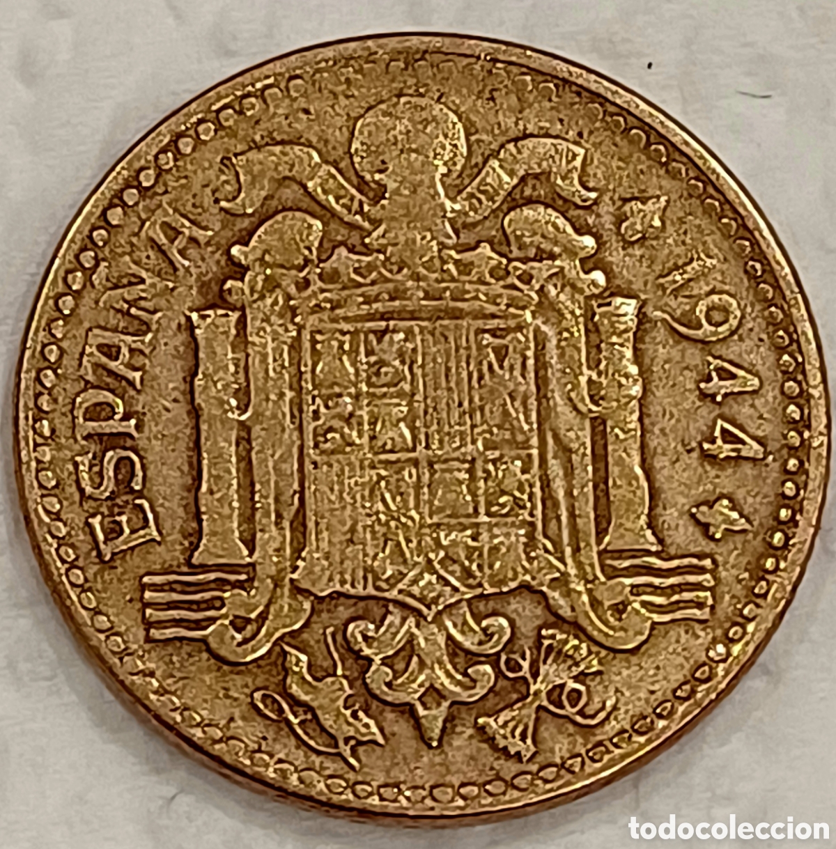 Monedas Franco: Moneda de 1 peseta 1944 - Foto 2