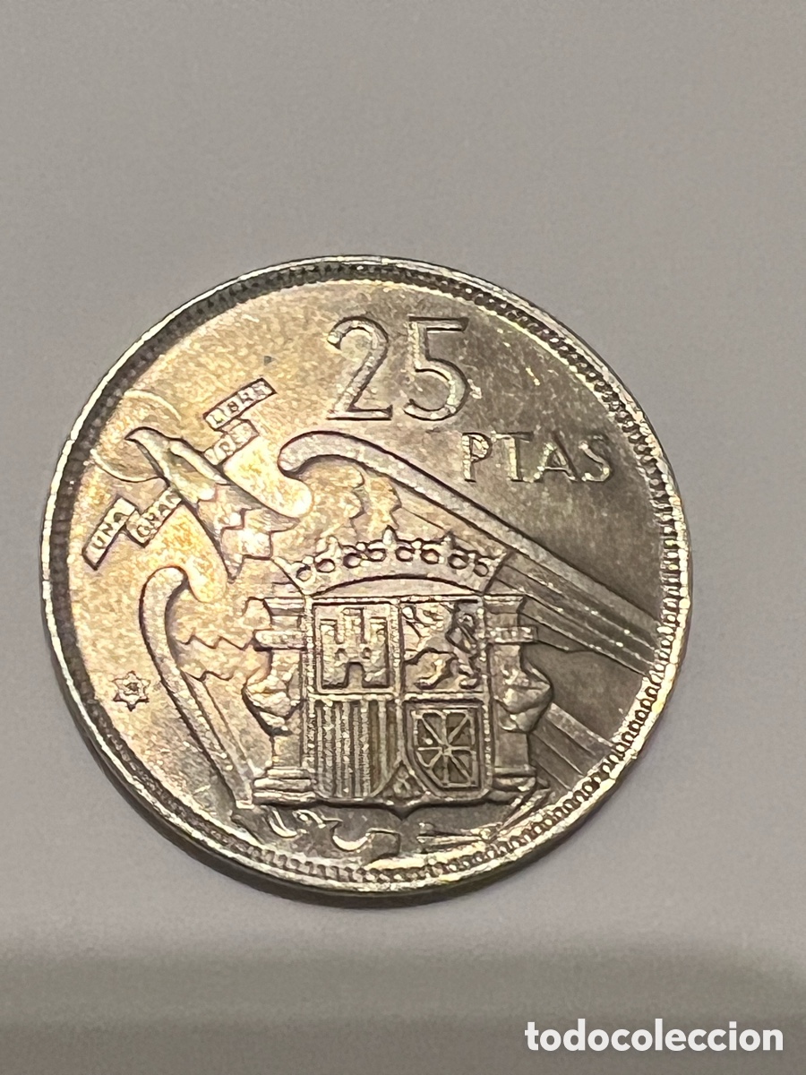 Monedas Franco: 25 pesetas 1957 (*61) - Foto 2