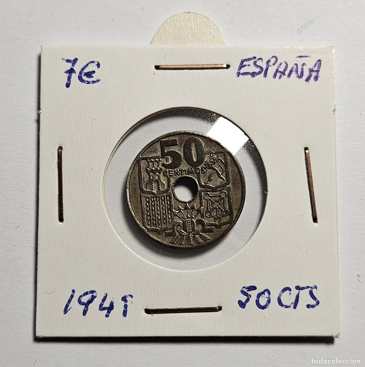 Monedas Franco: MONEDA DE ESPA&Ntilde;A 1949 &rdquo;50 CENTIMOS&rdquo; - Foto 1