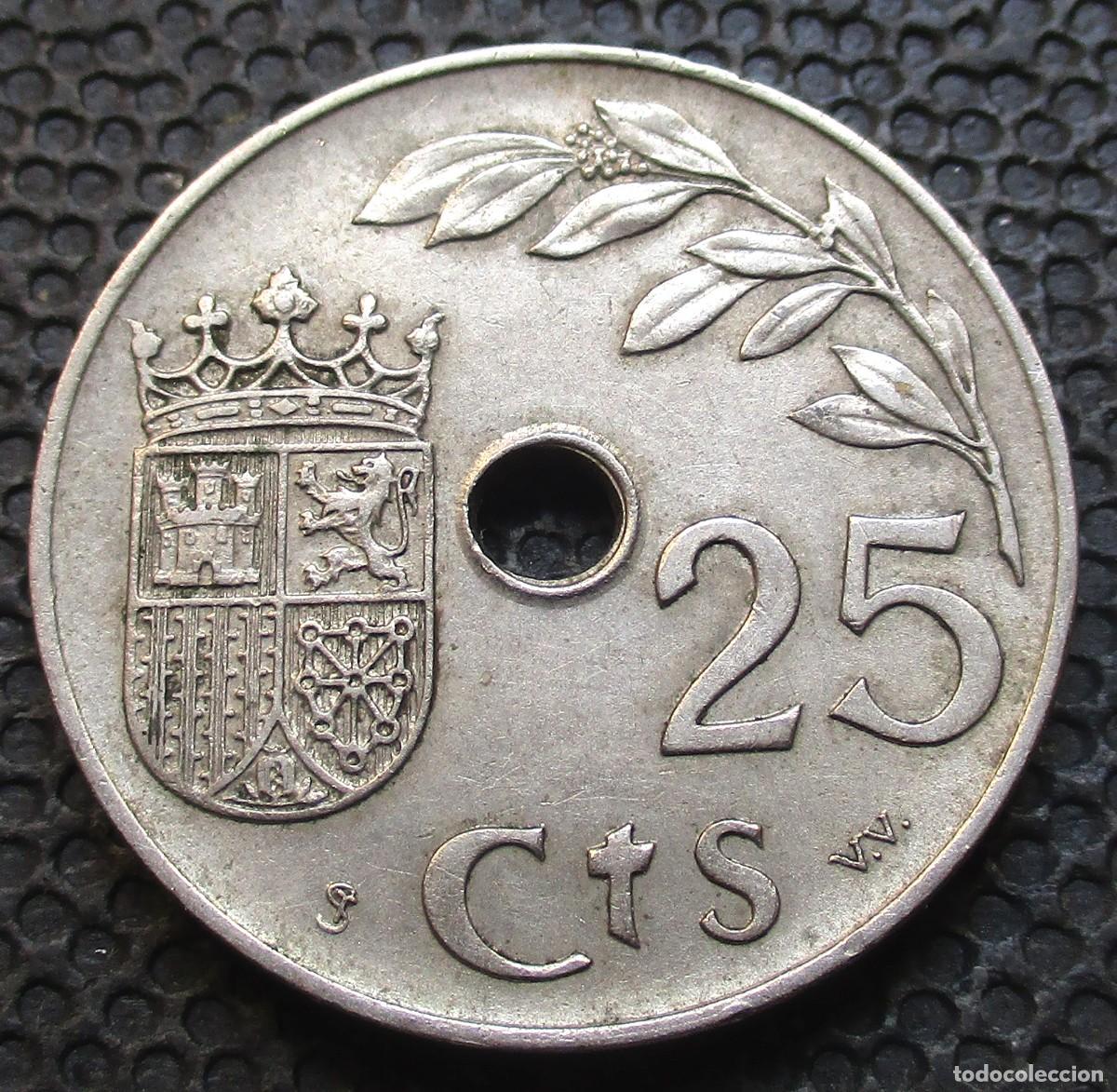 Monedas Franco: 25 CENTIMOS 1937 (Ref. 1) - Foto 2