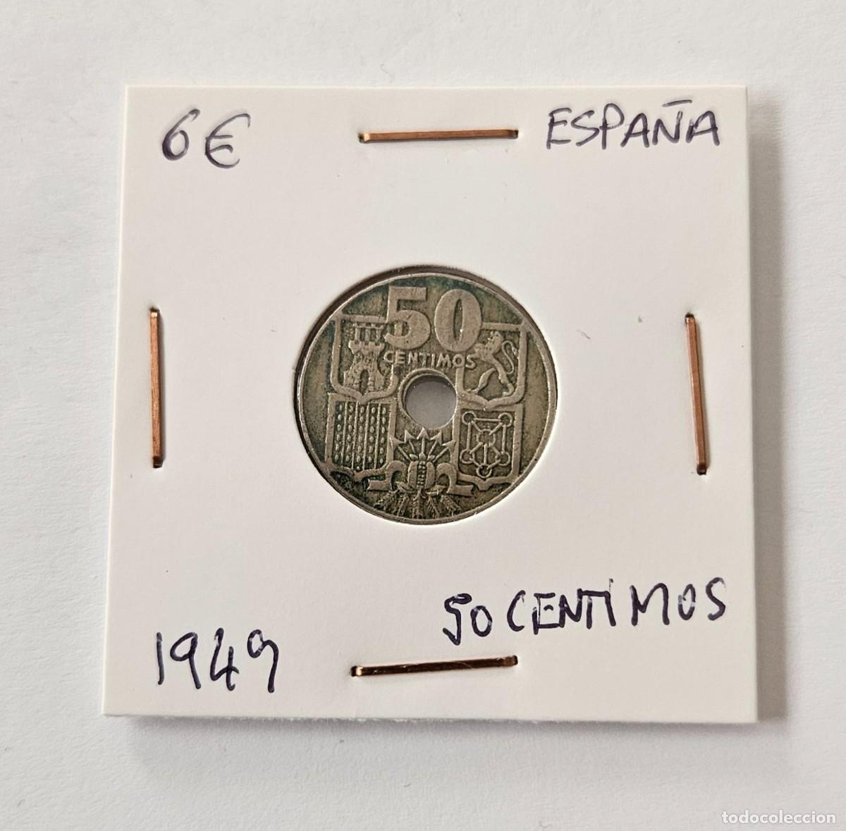 Monedas Franco: MONEDA DE ESPA&Ntilde;A 1949 &rdquo;50 CENTIMOS&rdquo; - Foto 1