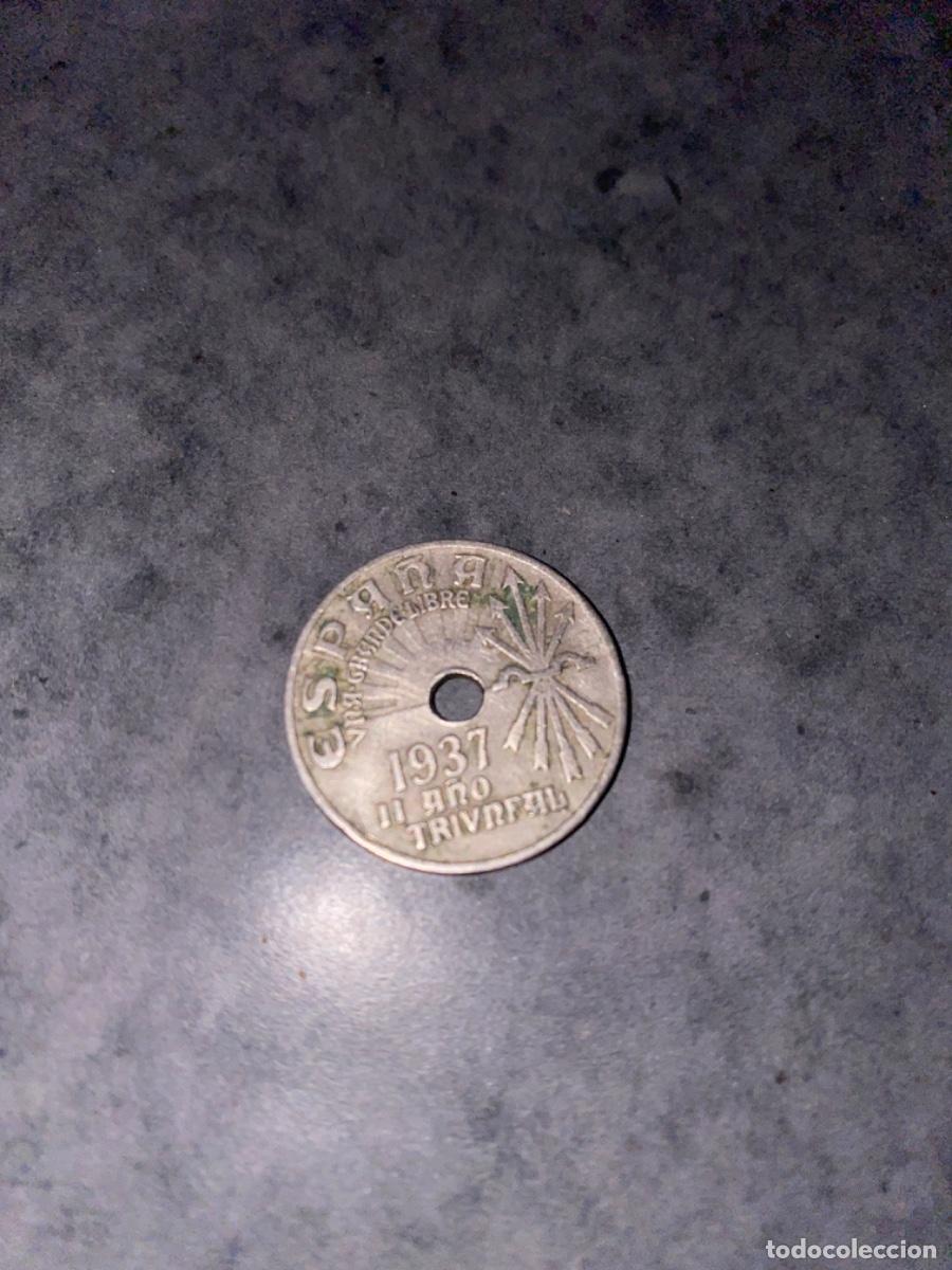Monedas Franco: Moneda 25 centimos 1937 - Foto 2