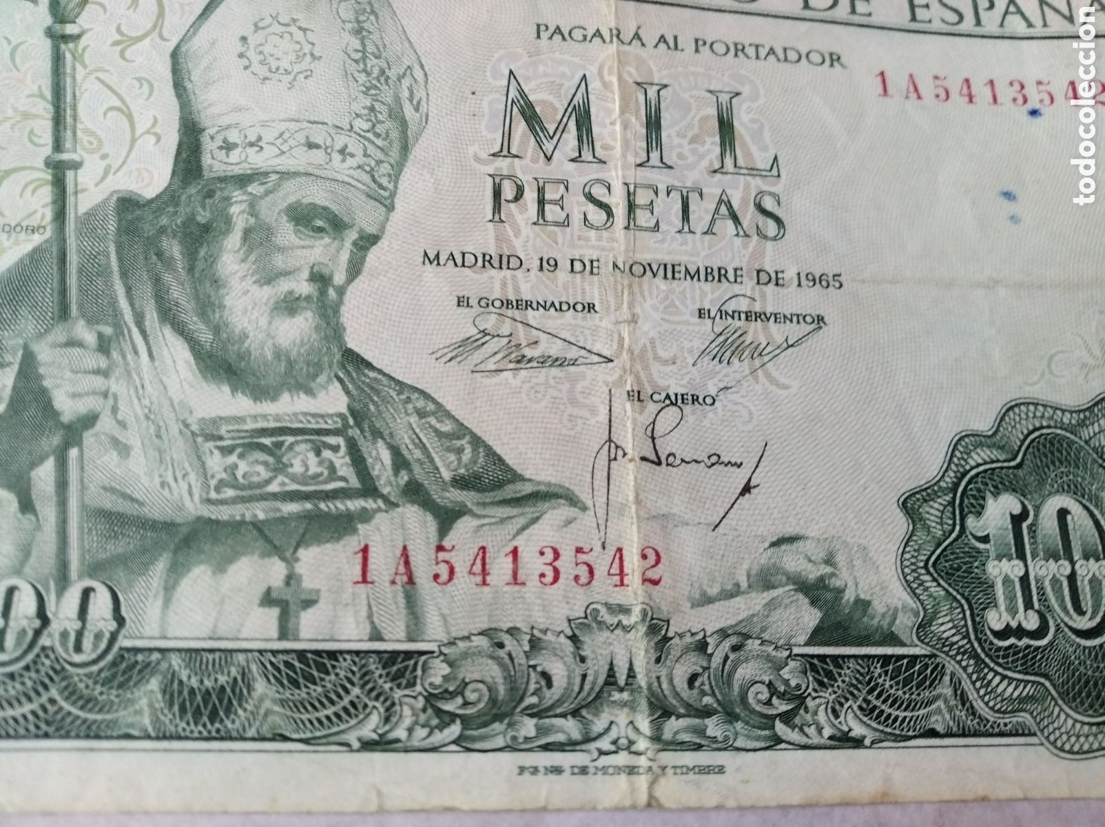 Monedas Franco: Billete de mil pesetas - Foto 4