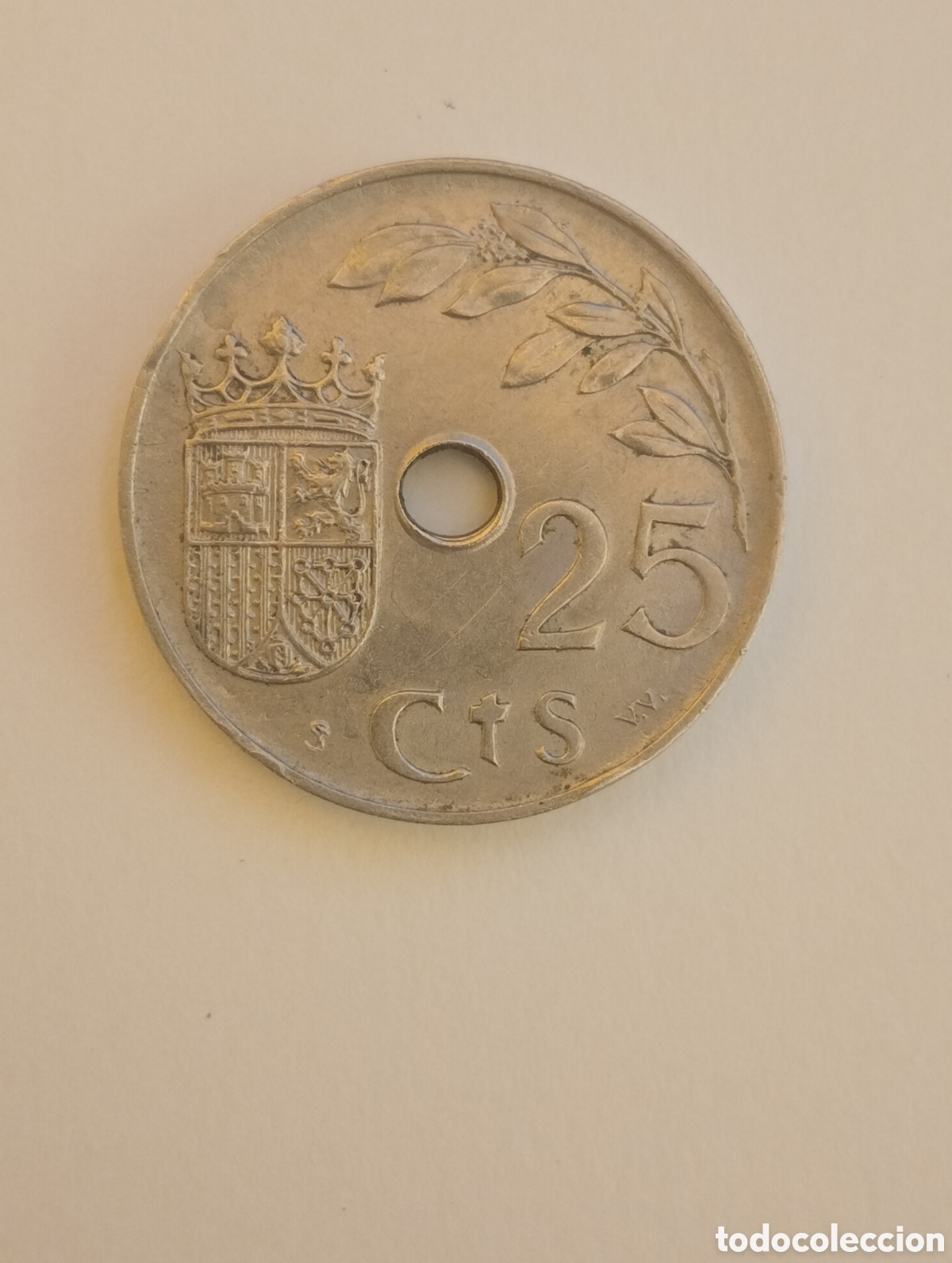 Monedas Franco: ESPA&Ntilde;A 25 C&Eacute;NTIMOS 1937 - Foto 2