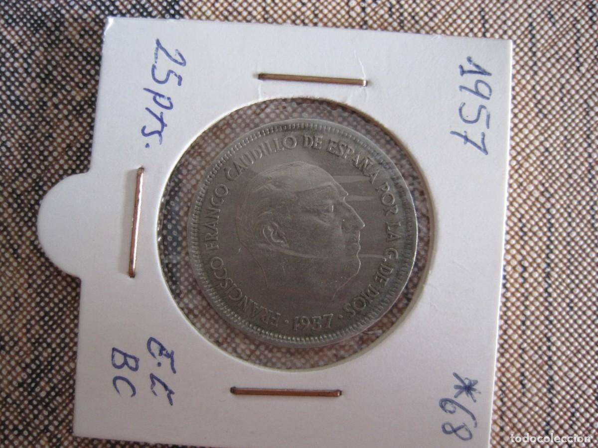 Monedas Franco: Moneda de 25pts 1957 *68. - Foto 2