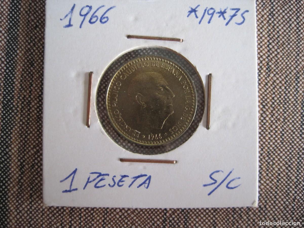 Monedas Franco: 1 PESETA DE 1966 *19*75 SC. - Foto 1