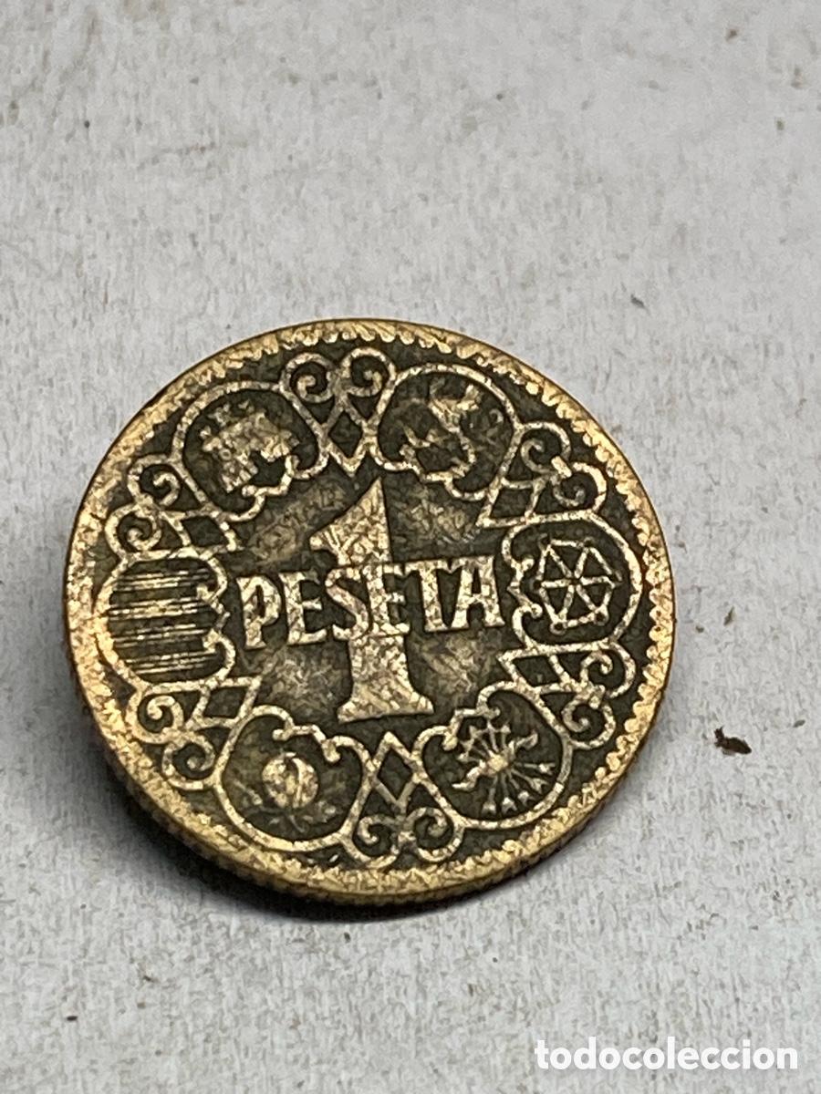 Monedas Franco: Moneda de 1 pesetas 1944 M32 - Foto 1