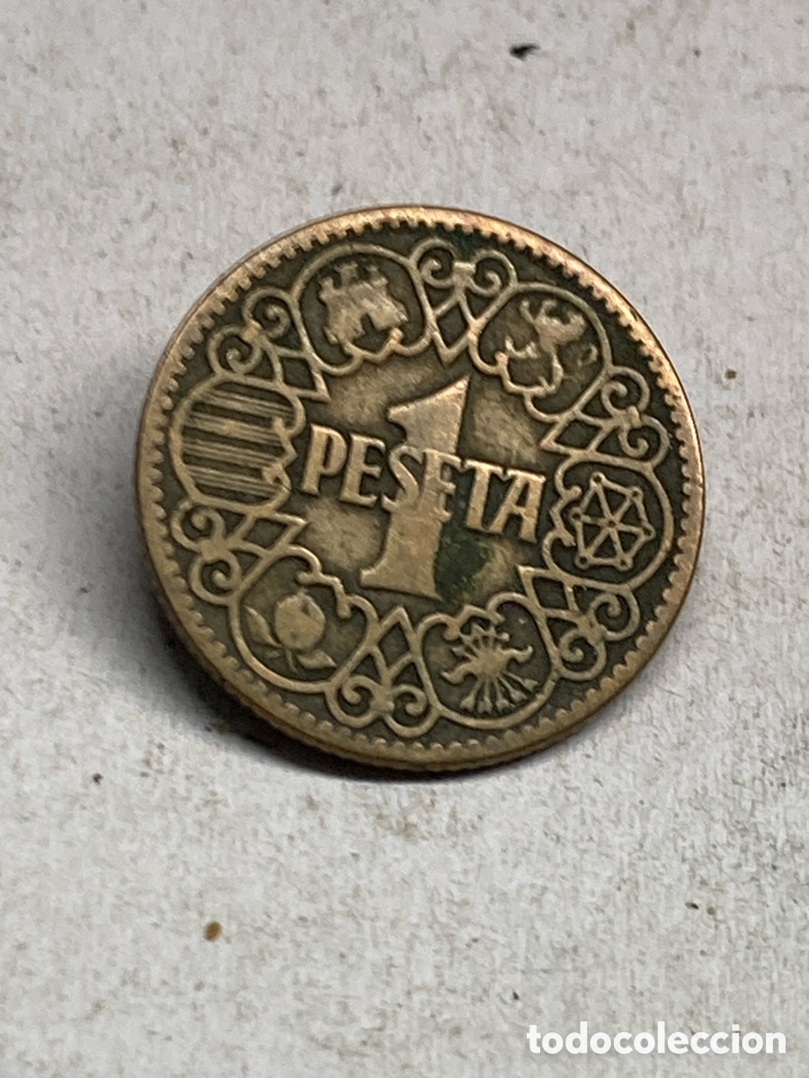 Monedas Franco: Moneda de 1 pesetas 1944 M32 - Foto 1