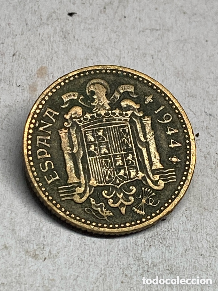 Monedas Franco: Moneda de 1 peseta 1944 M33 - Foto 2