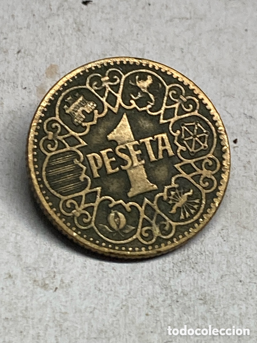 Monedas Franco: Moneda de 1 peseta 1944 M33 - Foto 1