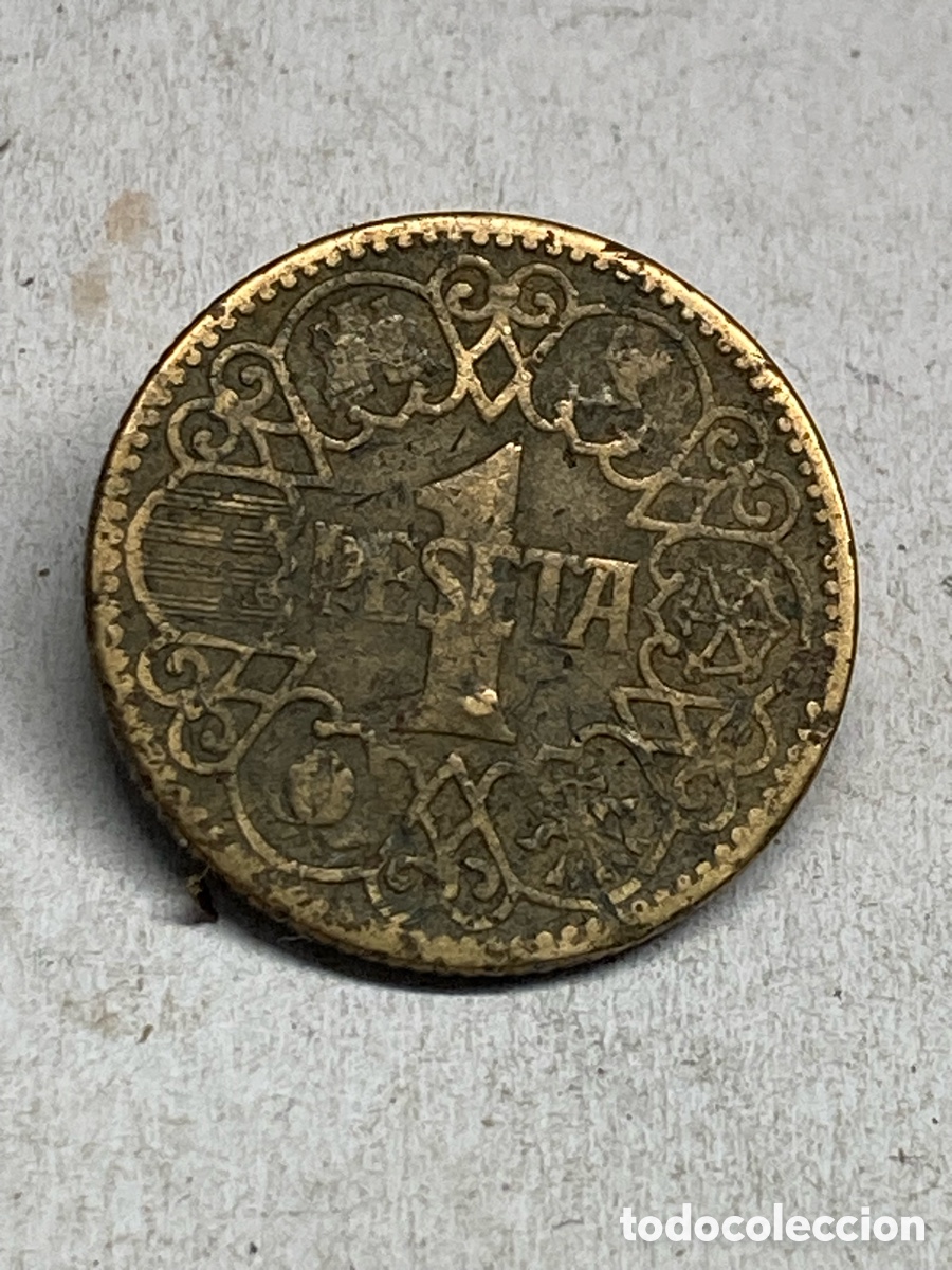 Monedas Franco: Moneda de 1 peseta 1944 M33 - Foto 1