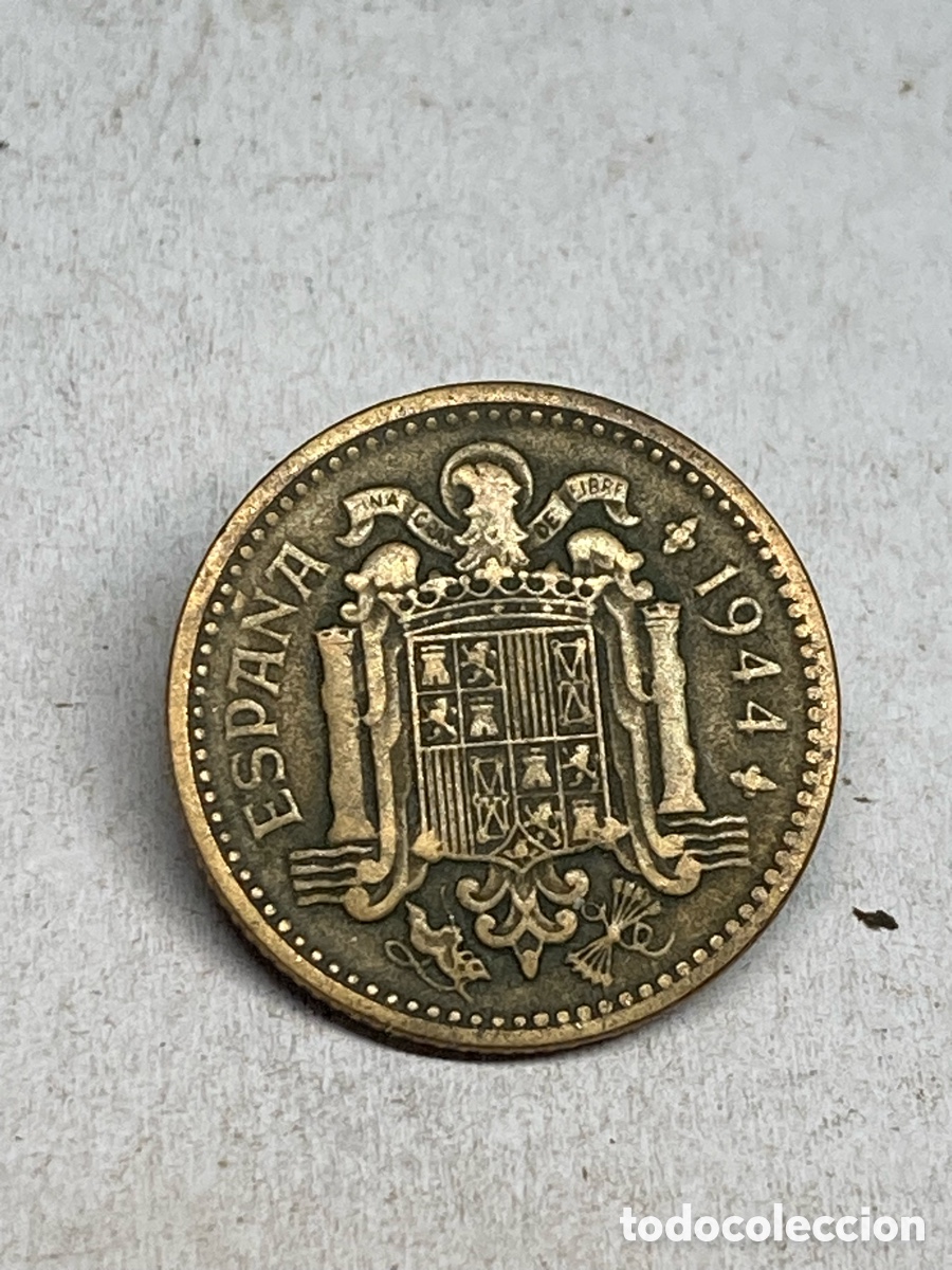 Monedas Franco: Moneda de 1 peseta 1944 M33 - Foto 2