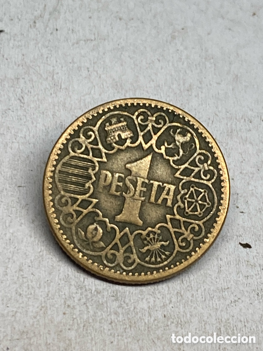 Monedas Franco: Moneda de 1 peseta 1944 M33 - Foto 1