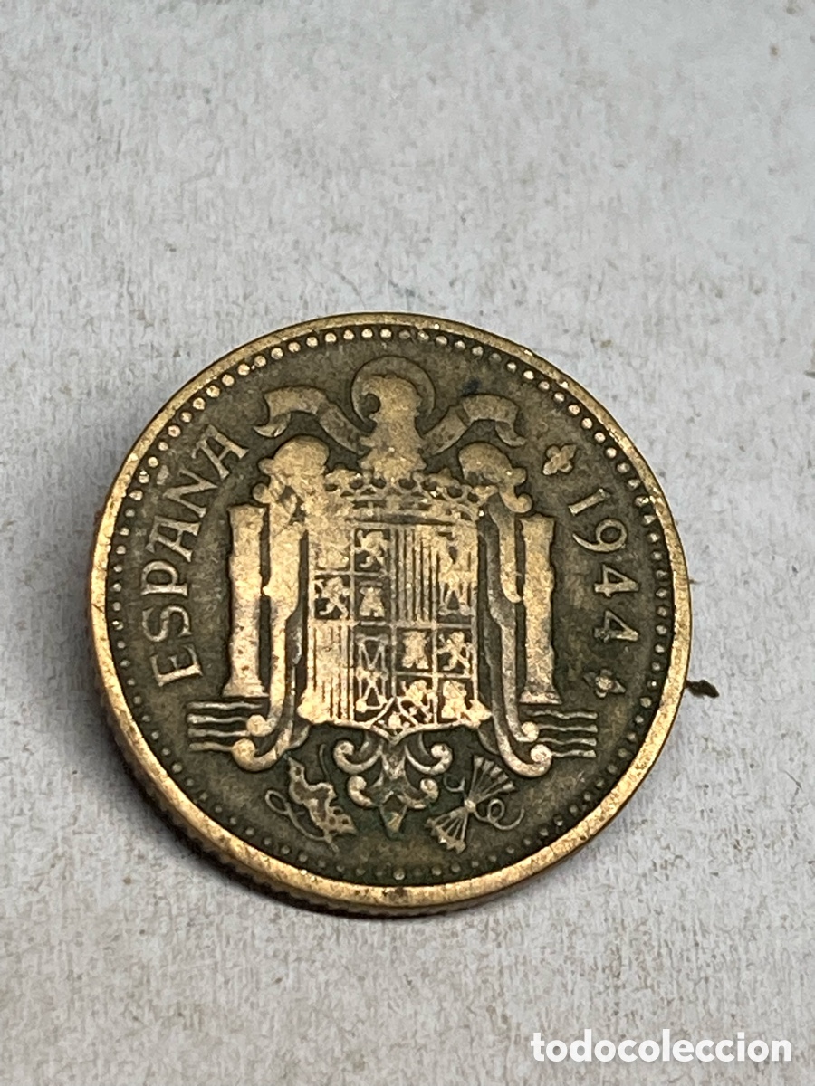 Monedas Franco: Moneda de 1 peseta 1944 M33 - Foto 2