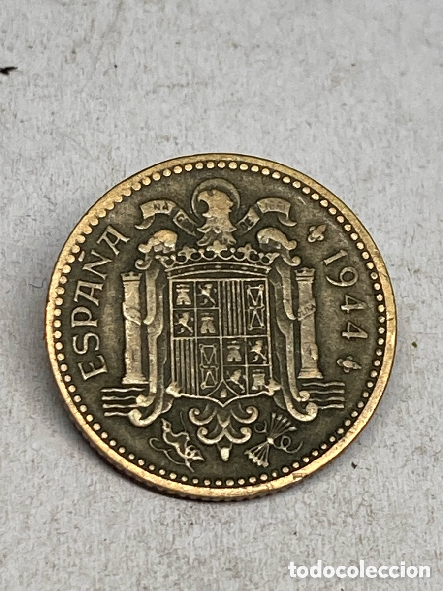 Monedas Franco: Moneda de 1 peseta 1944 M33 - Foto 1
