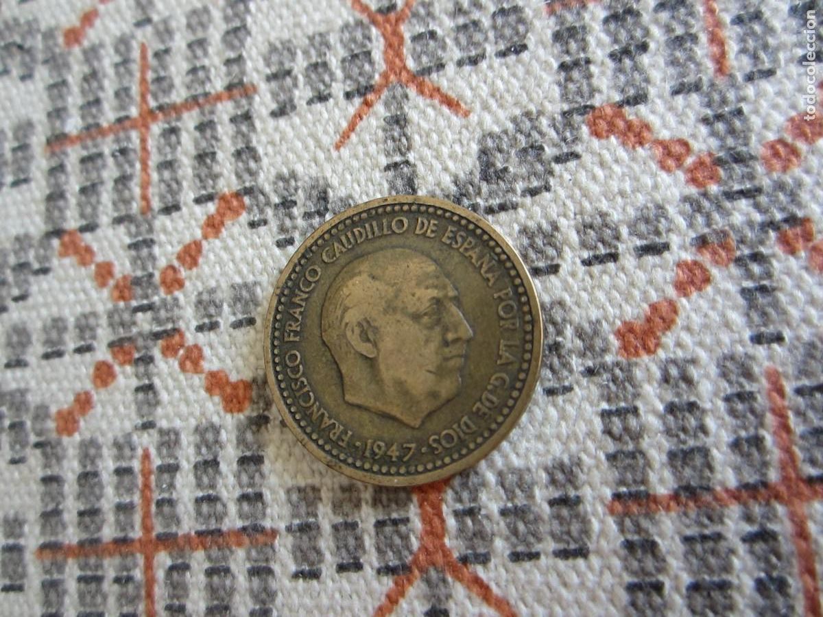 Monedas Franco: MONEDA DE 1 PESETA DE 1947*19-52 - Foto 1
