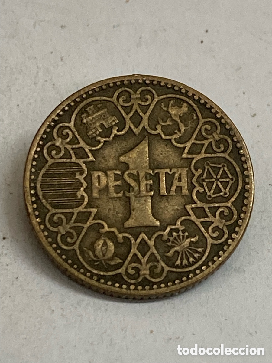 Monedas Franco: Moneda 1 peseta 1944 X41 - Foto 2